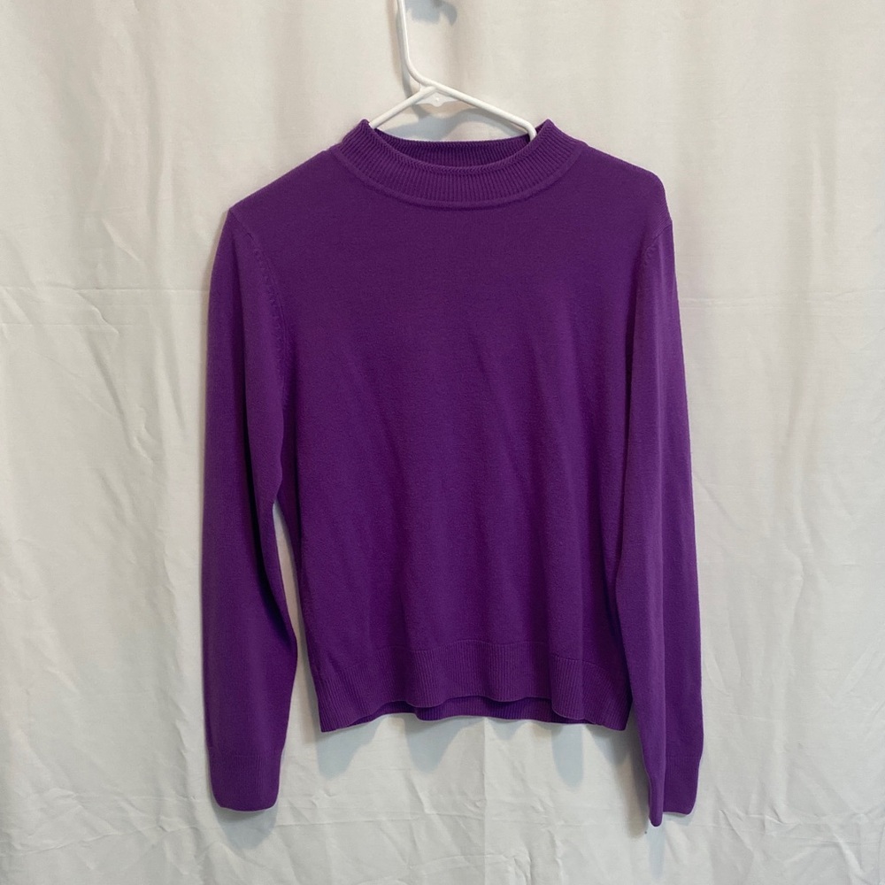 Sag Harbor Vibrant Purple Long Sleeve Top